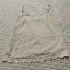 BANANA REPUBLIC 𝅺White Ann Taylor Top - Chiffon and Knit